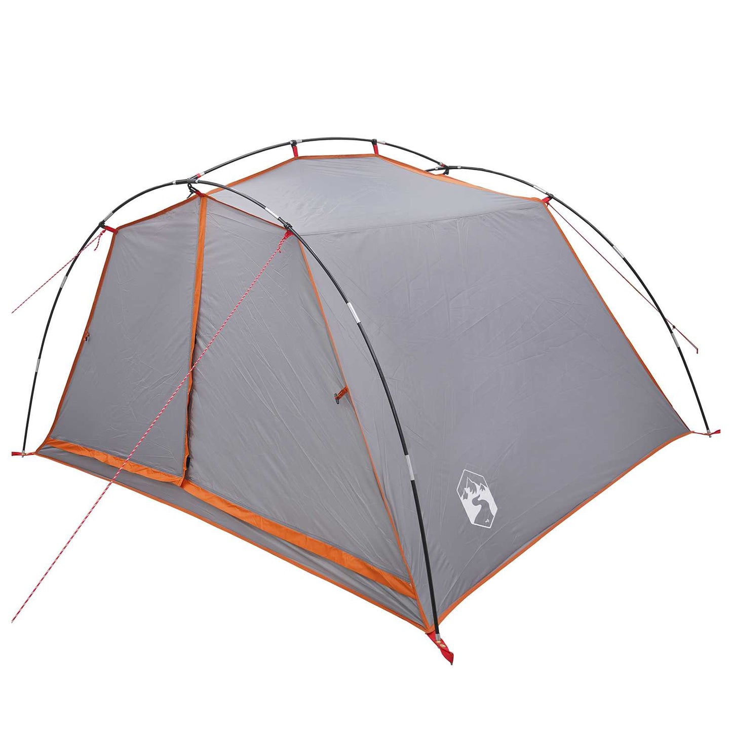 vidaXL Tunnel Tent Grey and Orange 4-Person