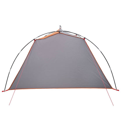 vidaXL Tunnel Tent Grey and Orange 4-Person
