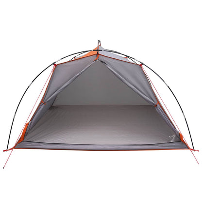 vidaXL Tunnel Tent Grey and Orange 4-Person