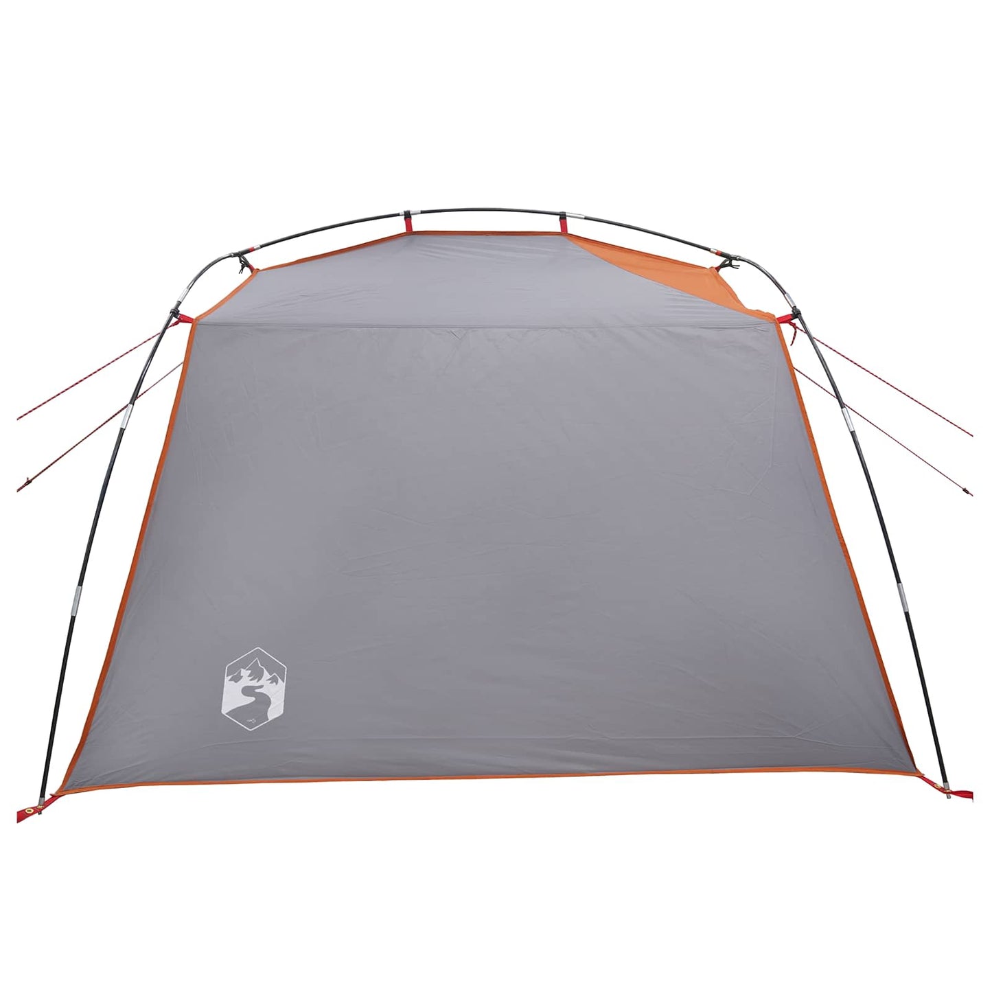 vidaXL Tunnel Tent Grey and Orange 4-Person