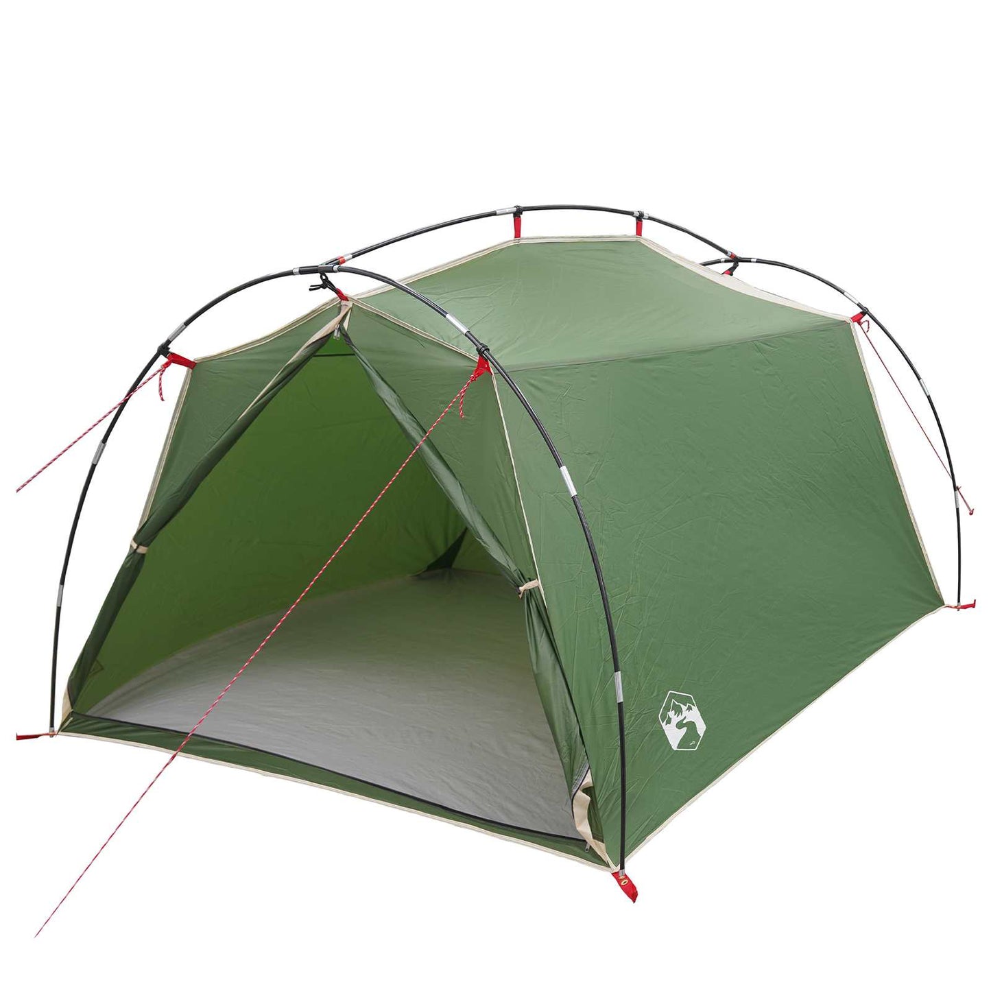 vidaXL Tunnel Tent 2-Person Green 185T Polyester with PU Coating