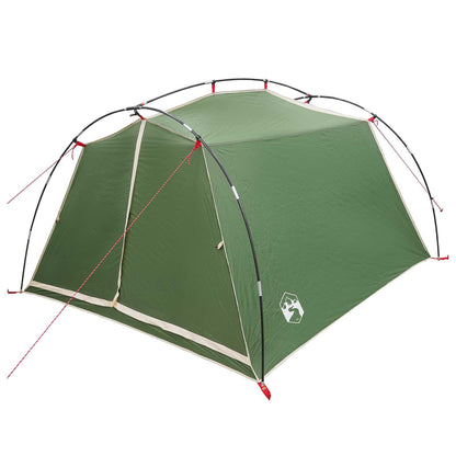vidaXL Tunnel Tent Green 2-Person 185T Polyester with PU Coating