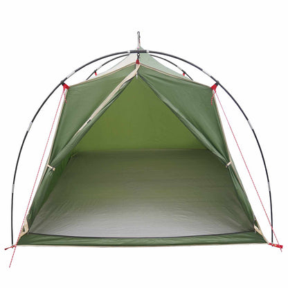 vidaXL Tunnel Tent Green 2-Person 185T Polyester with PU Coating