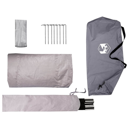 vidaXL Tunnel Tent Grey and Orange 2-Person