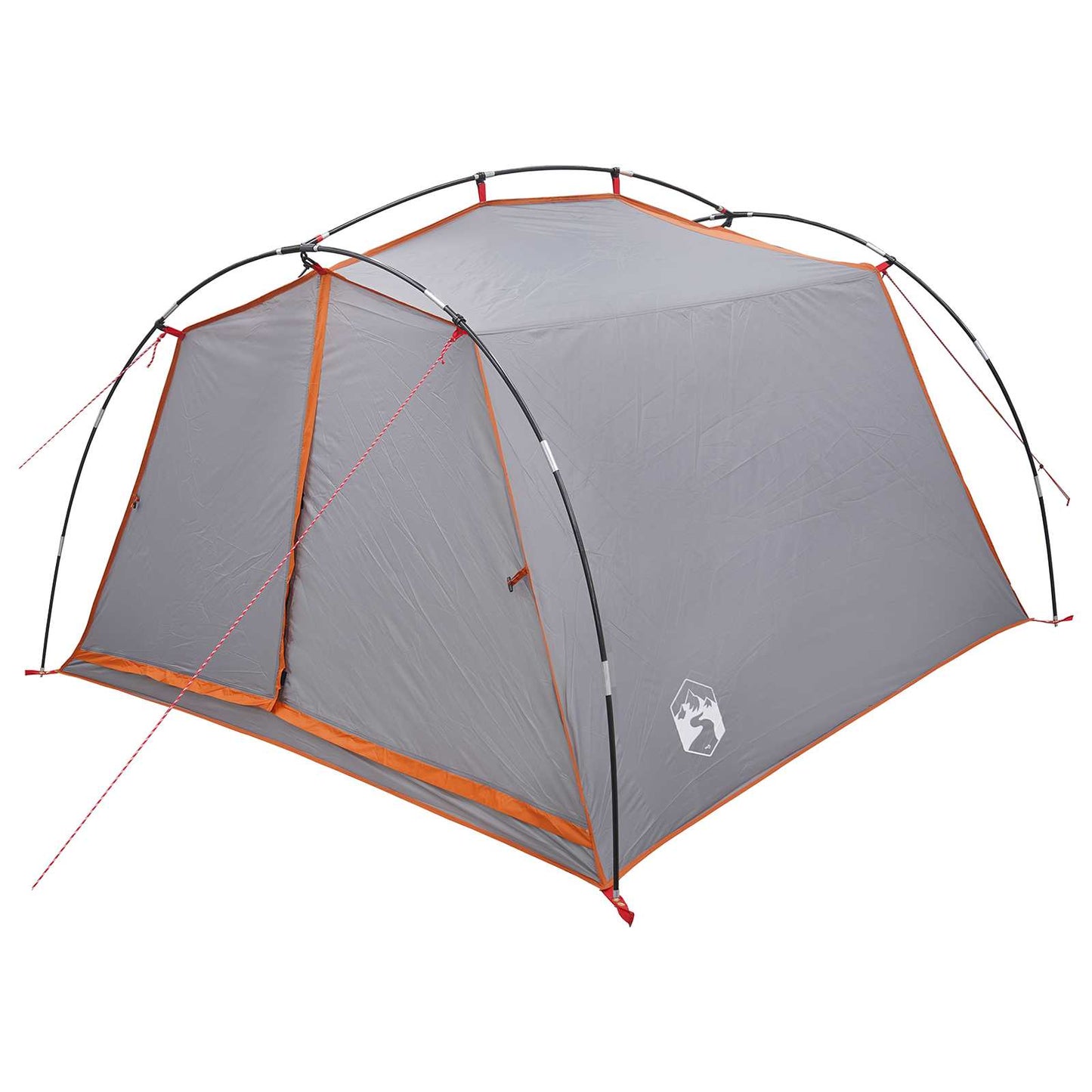 vidaXL Tunnel Tent Grey and Orange 2-Person
