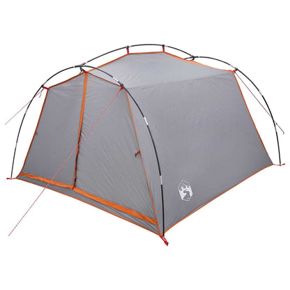 vidaXL Tunnel Tent Grey and Orange 2-Person