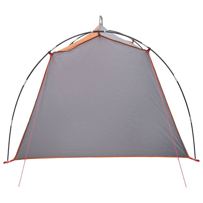 vidaXL Tunnel Tent Grey and Orange 2-Person