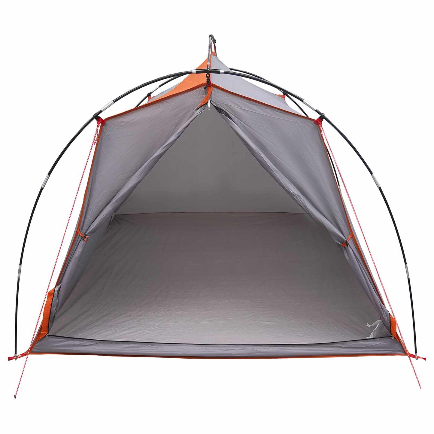 vidaXL Tunnel Tent Grey and Orange 2-Person