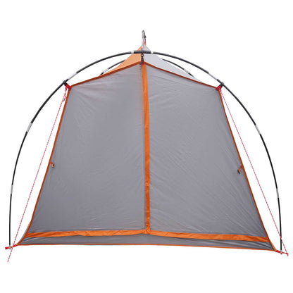 vidaXL Tunnel Tent Grey and Orange 2-Person