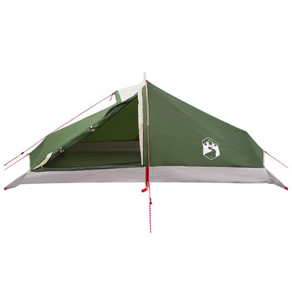 vidaXL Backpacking Tent Green 4-Person 185T Polyester with PU Coating