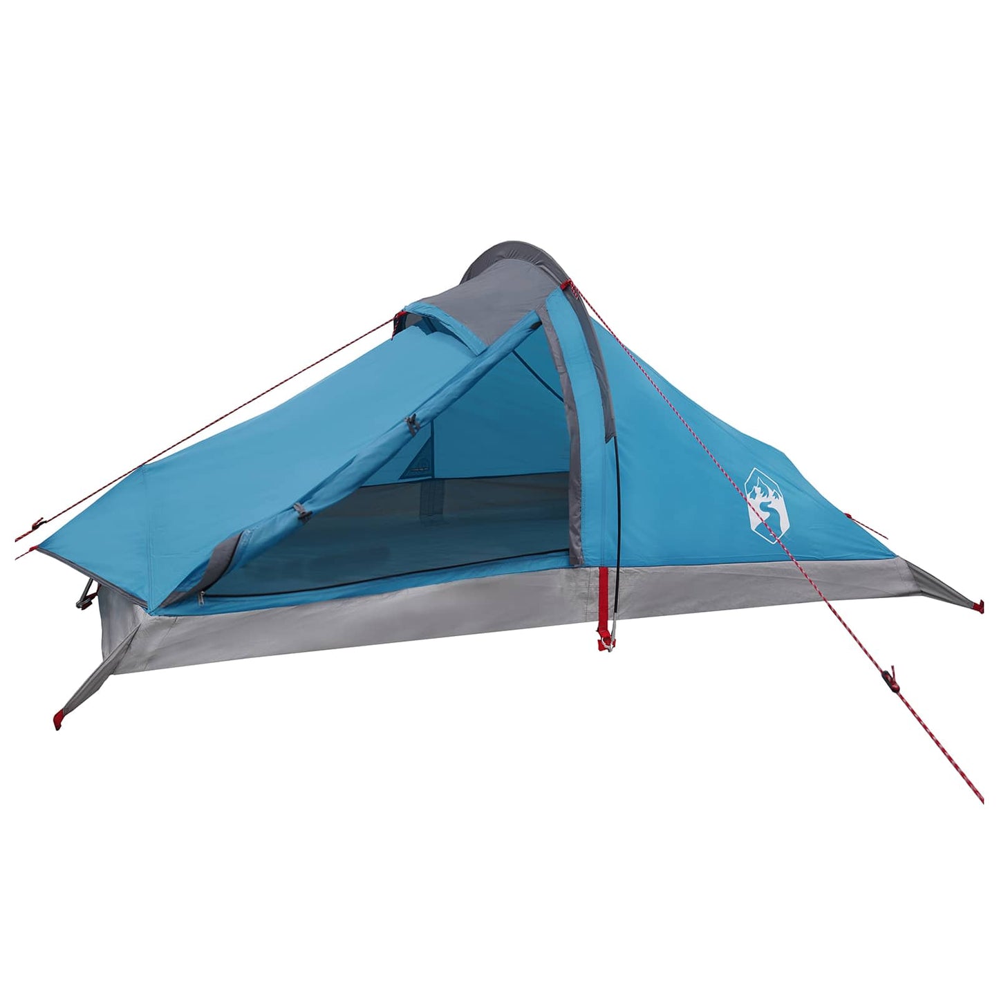 vidaXL Backpacking Tent Blue 4-Person 185T Polyester with PU Coating