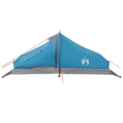 vidaXL Backpacking Tent Blue 4-Person 185T Polyester with PU Coating
