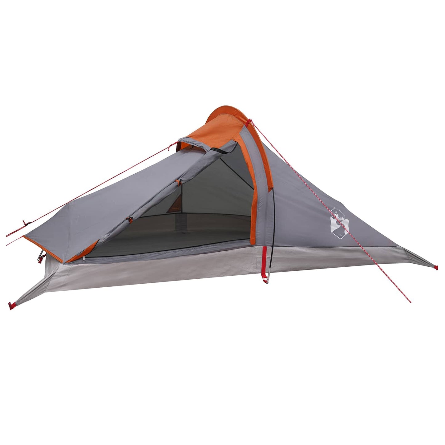 vidaXL Backpacking Tent Grey and Orange 4-Person