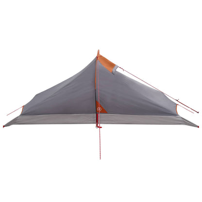 vidaXL Backpacking Tent Grey and Orange 4-Person