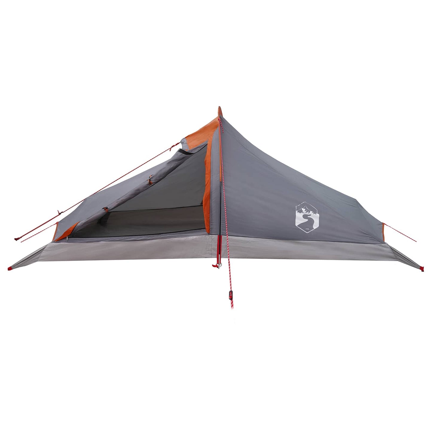 vidaXL Backpacking Tent Grey and Orange 4-Person