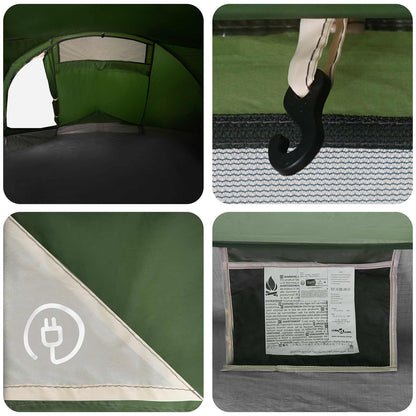 vidaXL Backpacking Tent Green 2-Person 185T Polyester with PU Coating