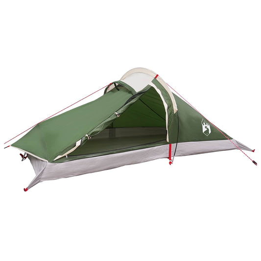 vidaXL Backpacking Tent Green 2-Person 185T Polyester with PU Coating