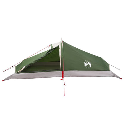 vidaXL Backpacking Tent Green 2-Person 185T Polyester with PU Coating