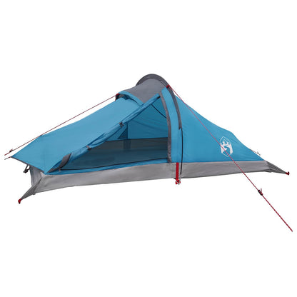 vidaXL Backpacking Tent Blue 2-Person 185T Polyester with PU Coating