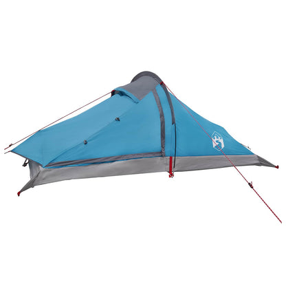 vidaXL Backpacking Tent Blue 2-Person 185T Polyester with PU Coating