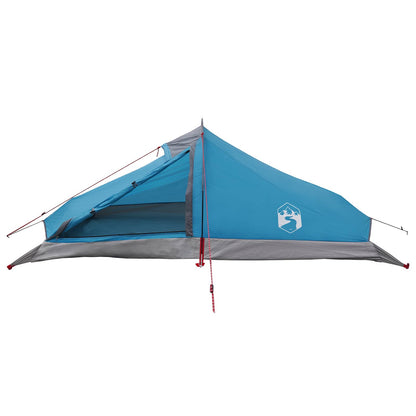 vidaXL Backpacking Tent Blue 2-Person 185T Polyester with PU Coating