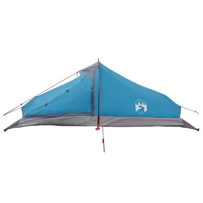 vidaXL Backpacking Tent Blue 2-Person 185T Polyester with PU Coating
