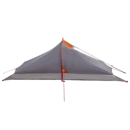 vidaXL Backpacking Tent Grey and Orange 2-Person
