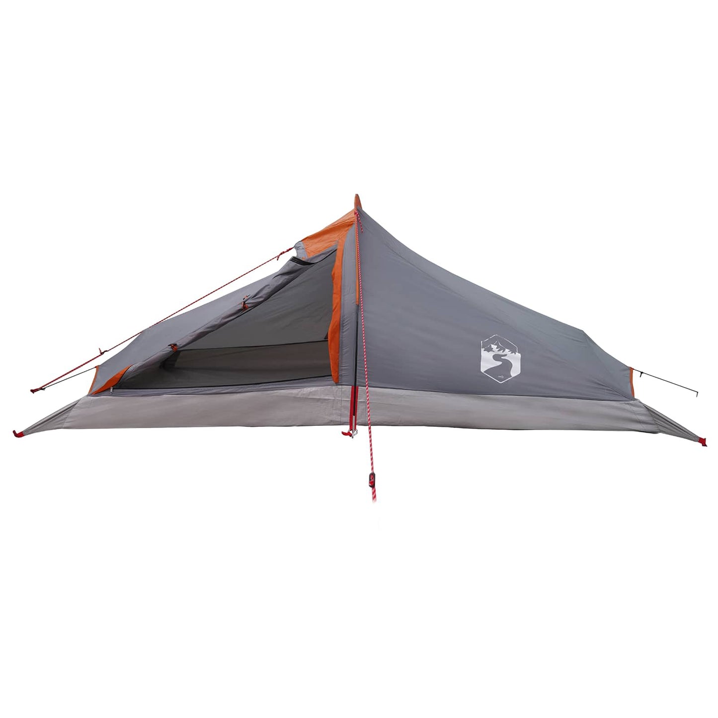 vidaXL Backpacking Tent Grey and Orange 2-Person