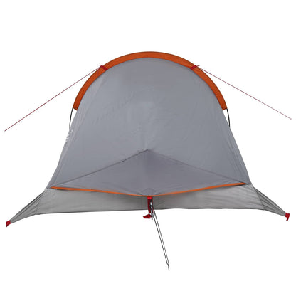 vidaXL Backpacking Tent Grey and Orange 2-Person