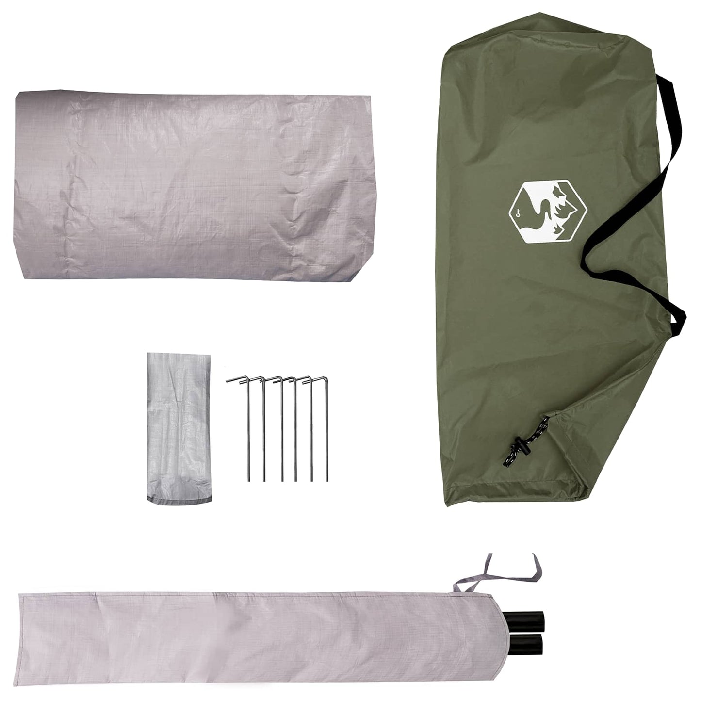 vidaXL Backpacking Tent Olive Green 4-Person
