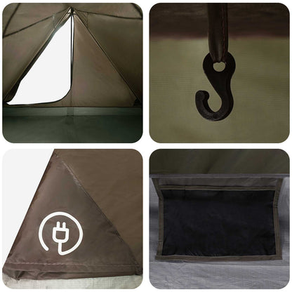 vidaXL Backpacking Tent Brown and Grey 4-Person