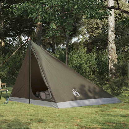 vidaXL Backpacking Tent Brown and Grey 4-Person