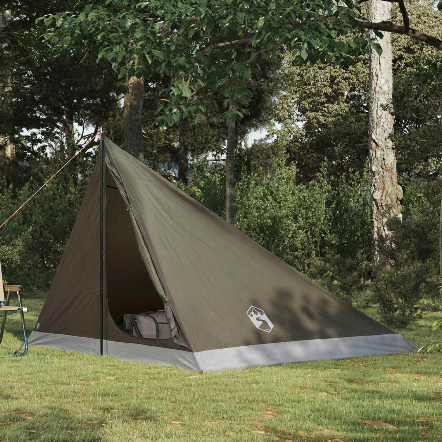 vidaXL Backpacking Tent Brown and Grey 4-Person