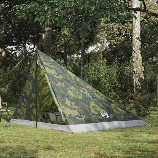 vidaXL Backpacking Tent Camouflage 4-Person