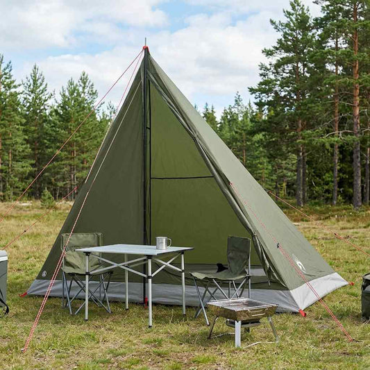 vidaXL Backpacking Tent Olive Green 2-Person