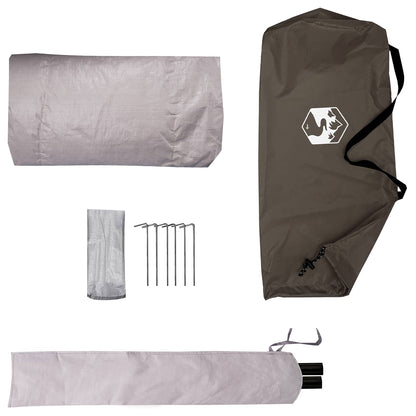 vidaXL Backpacking Tent Brown and Grey 2-Person