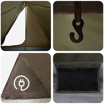 vidaXL Backpacking Tent Brown and Grey 2-Person