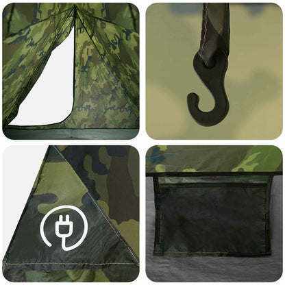 vidaXL Backpacking Tent Camouflage 2-Person