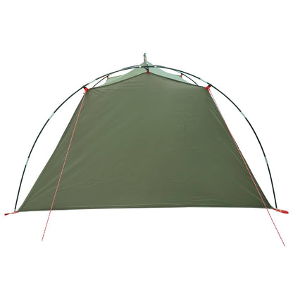 vidaXL Tunnel Tent Olive Green 4-Person 185T Polyester with PU Coating
