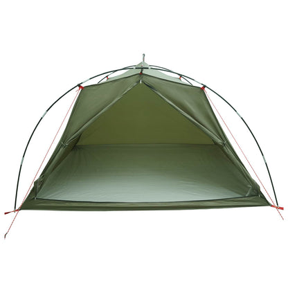 vidaXL Tunnel Tent Olive Green 4-Person 185T Polyester with PU Coating