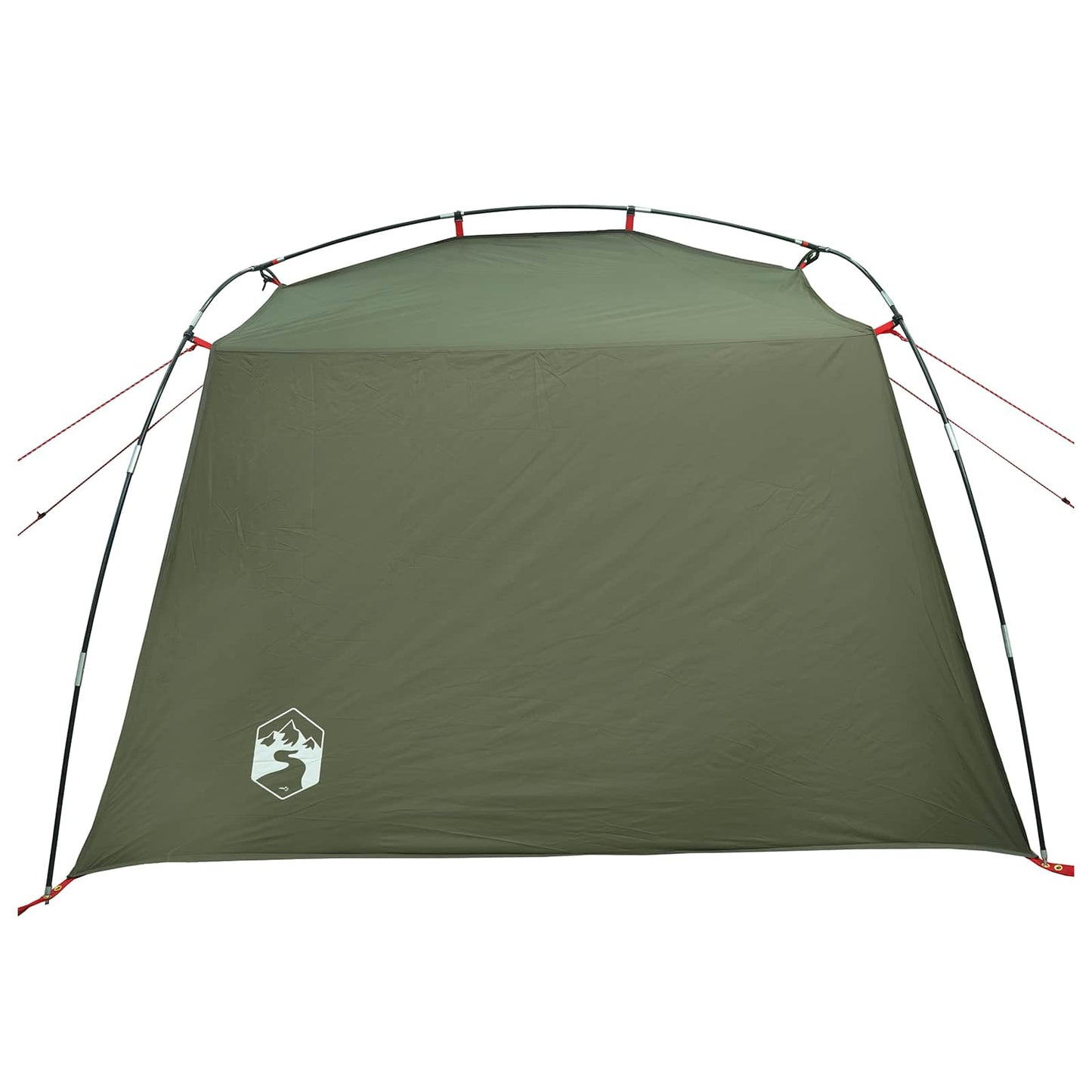 vidaXL Tunnel Tent 4-Person Olive Green 185T Polyester with PU Coating
