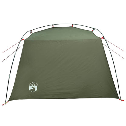 vidaXL Tunnel Tent Olive Green 4-Person 185T Polyester with PU Coating