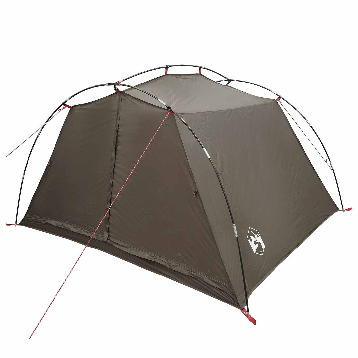 vidaXL Tunnel Tent Brown and Grey 4-Person