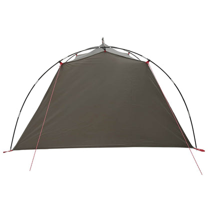 vidaXL Tunnel Tent Brown and Grey 4-Person