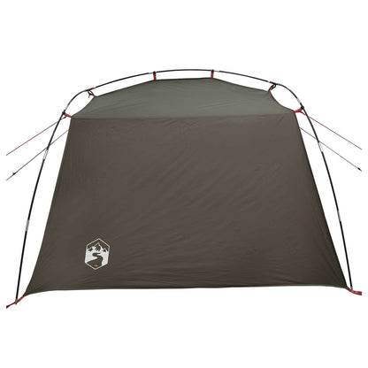 vidaXL Tunnel Tent 4-Person Brown and Grey