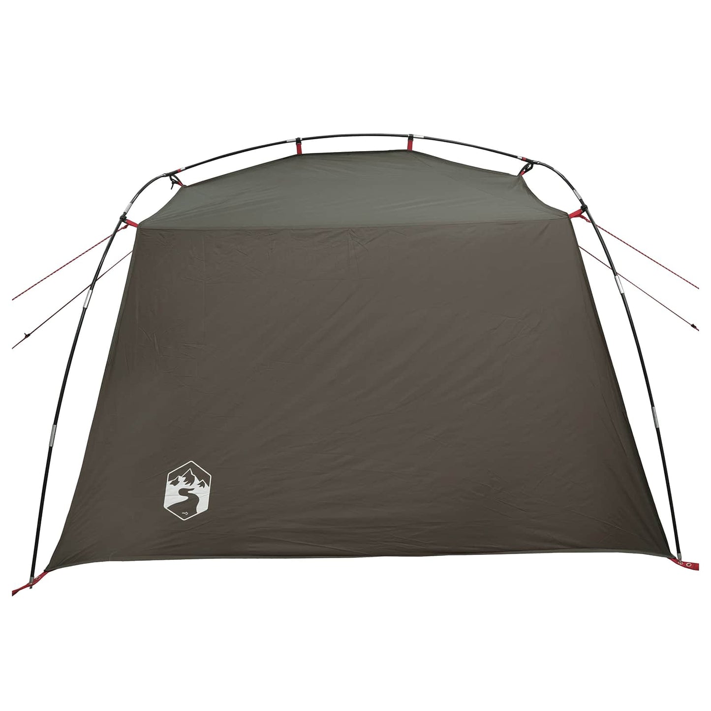 vidaXL Tunnel Tent Brown and Grey 4-Person