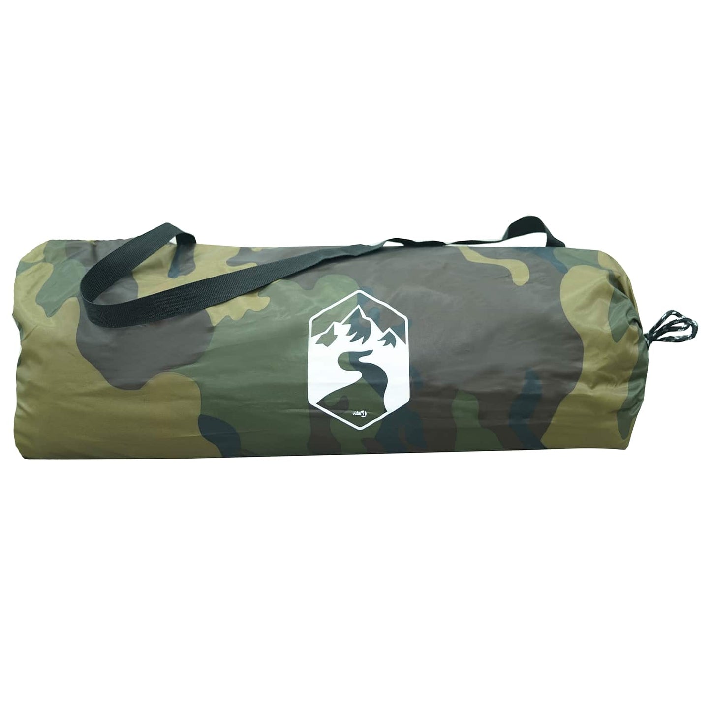 vidaXL Tunnel Tent 4-Person Camouflage 185T Polyester with PU Coating