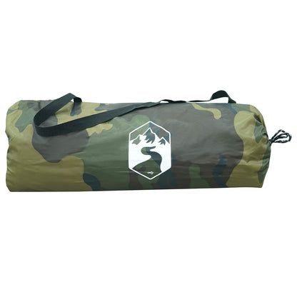 vidaXL Tunnel Tent 4-Person Camouflage 185T Polyester with PU Coating