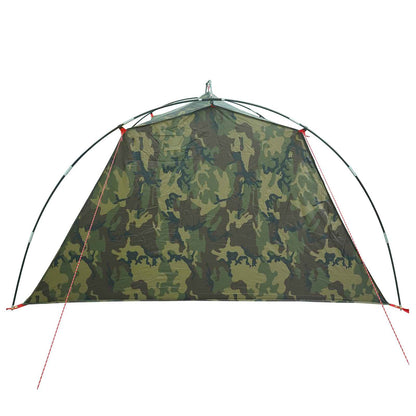 vidaXL Tunnel Tent 4-Person Camouflage 185T Polyester with PU Coating
