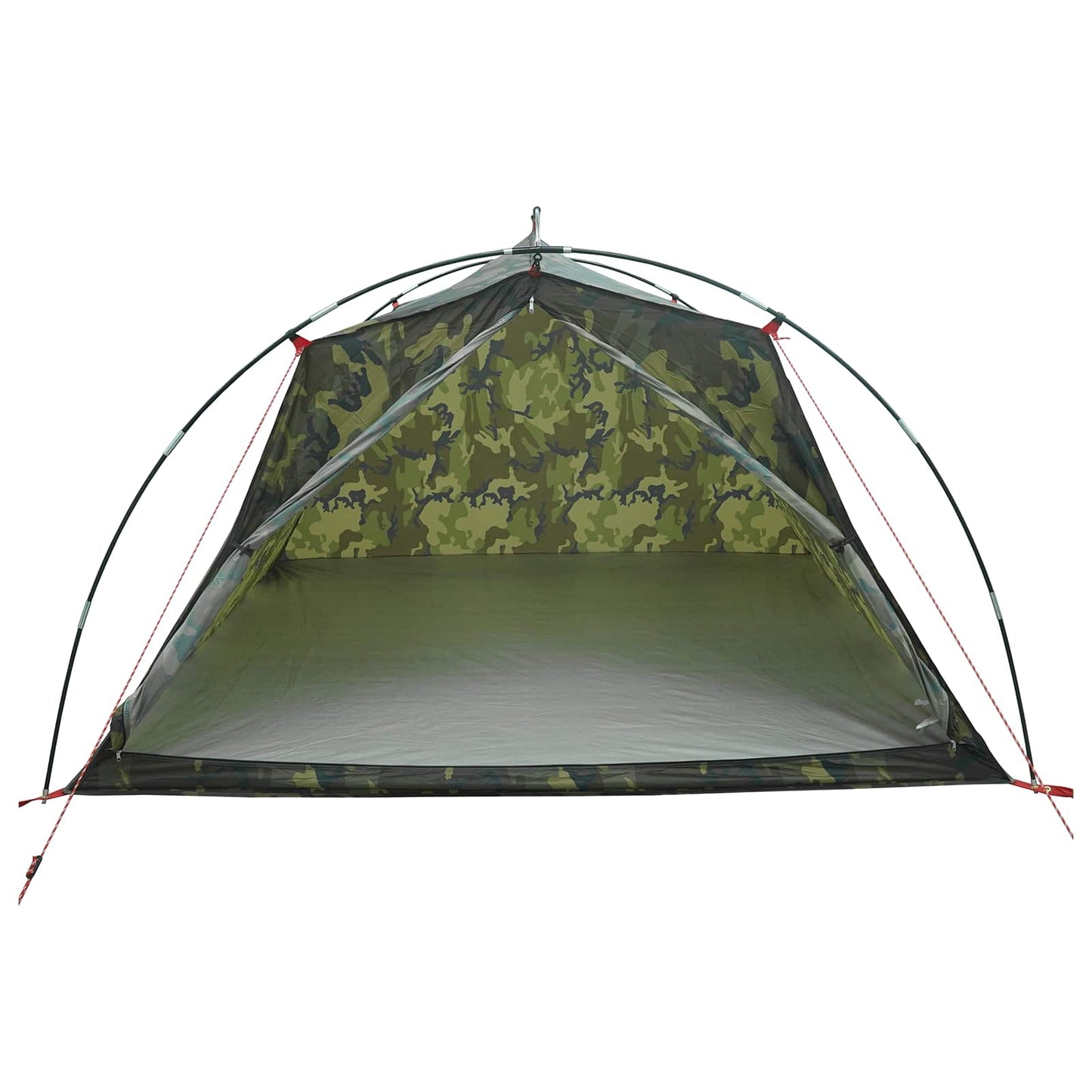 vidaXL Tunnel Tent 4-Person Camouflage 185T Polyester with PU Coating